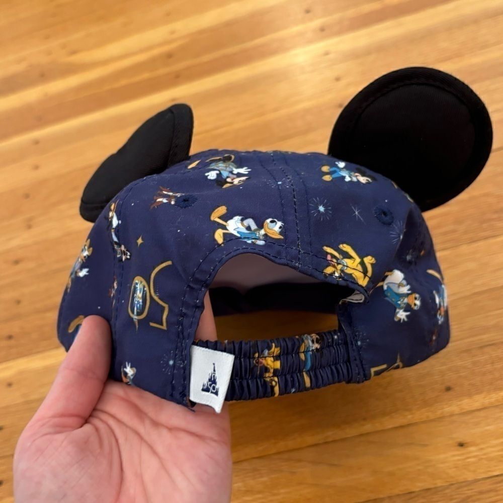 Disney 50th Anniversary Navy Character Hat with Mickey Mouse Ears - Picture 3 of 5